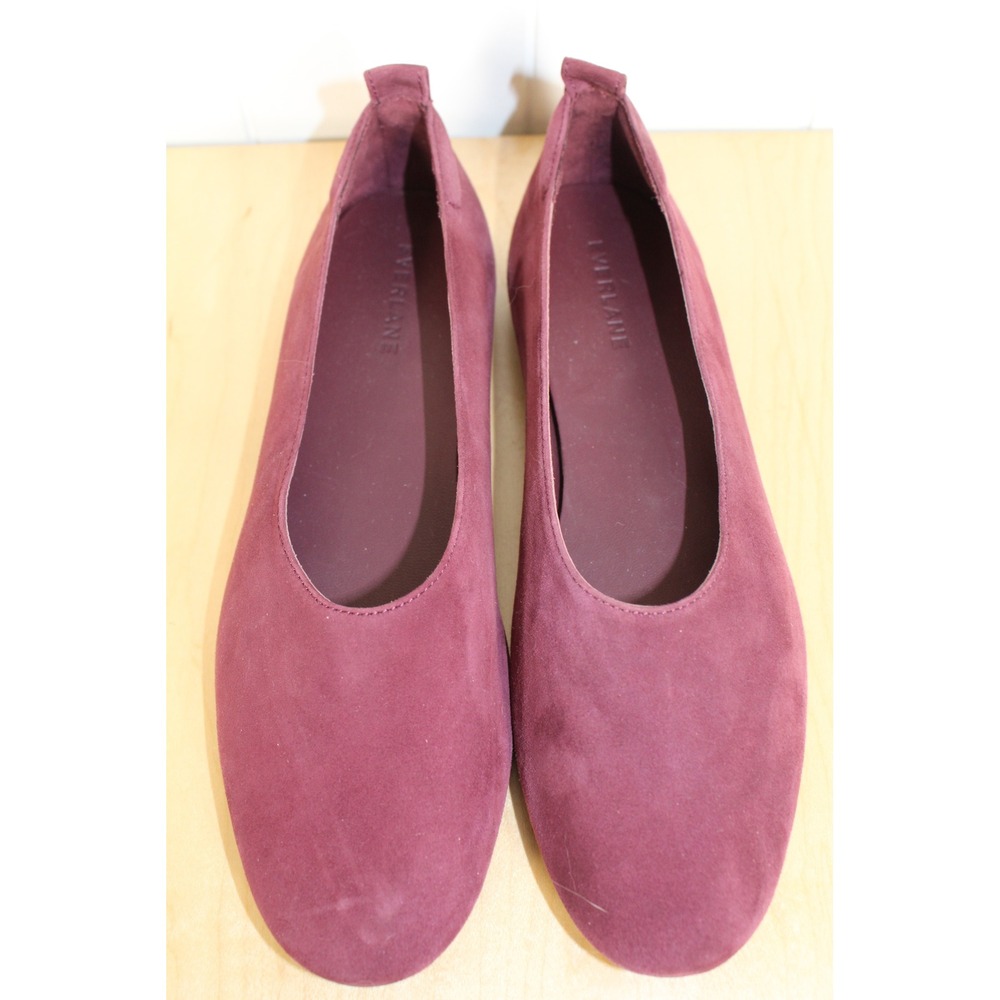 Everlane Day Glove‎ Ballet Flats in Bordeaux Suede SZ 8.5 - Picture 5 of 8
